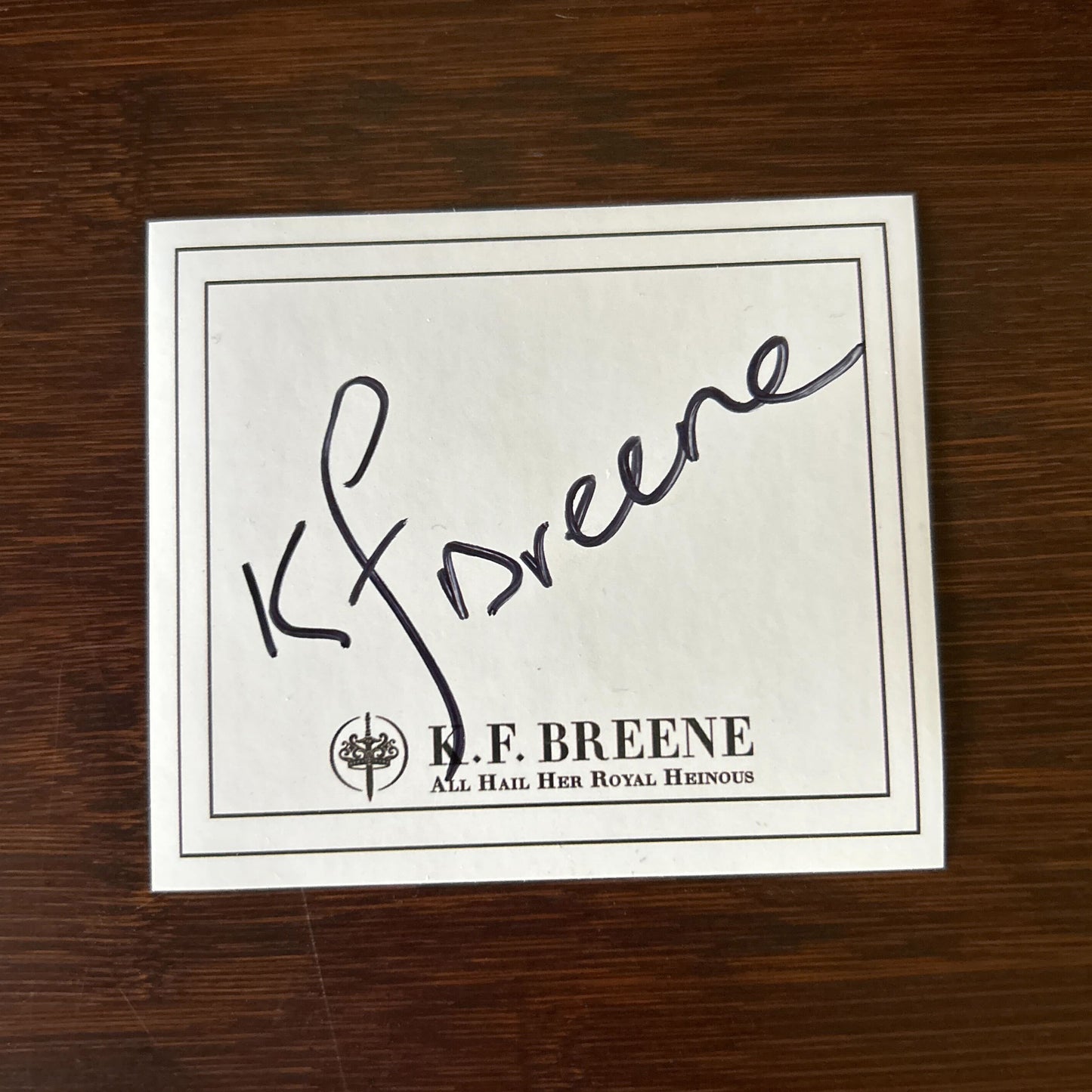 Signed BookPlate